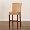 Baxton Studio Racquel Modern Bohemian Natural Rattan and Mahogany Wood Bar Stool 217-12735-ZORO - alternate 2